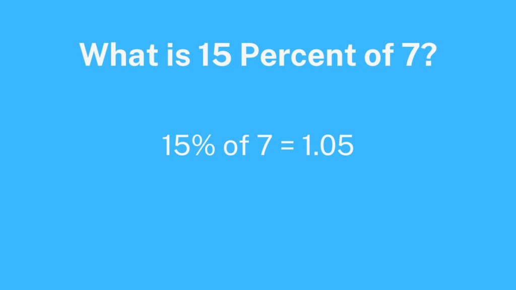 what is 15 percent of 7